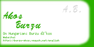 akos burzu business card